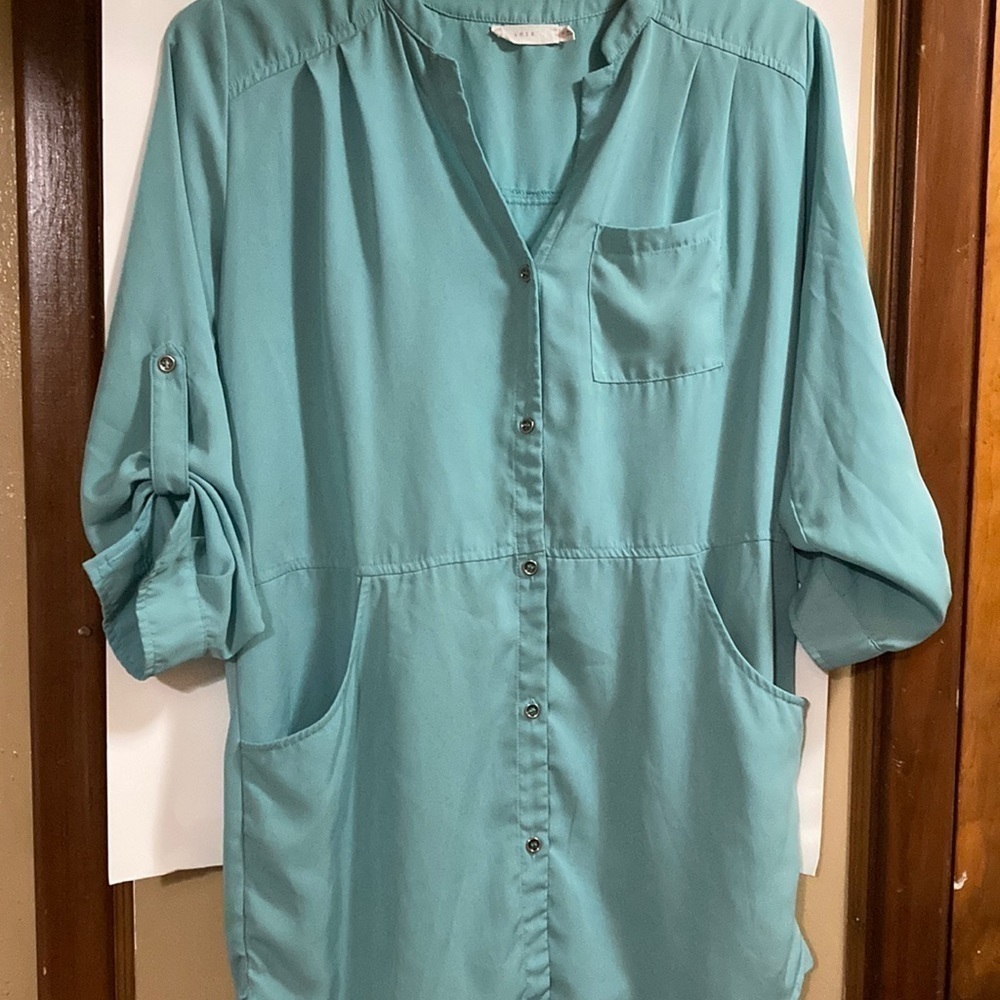 Lush top button down shirt